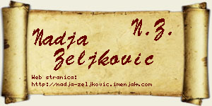 Nadja Zeljković vizit kartica